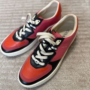 COACH Pink, Orange + Black Sneakers